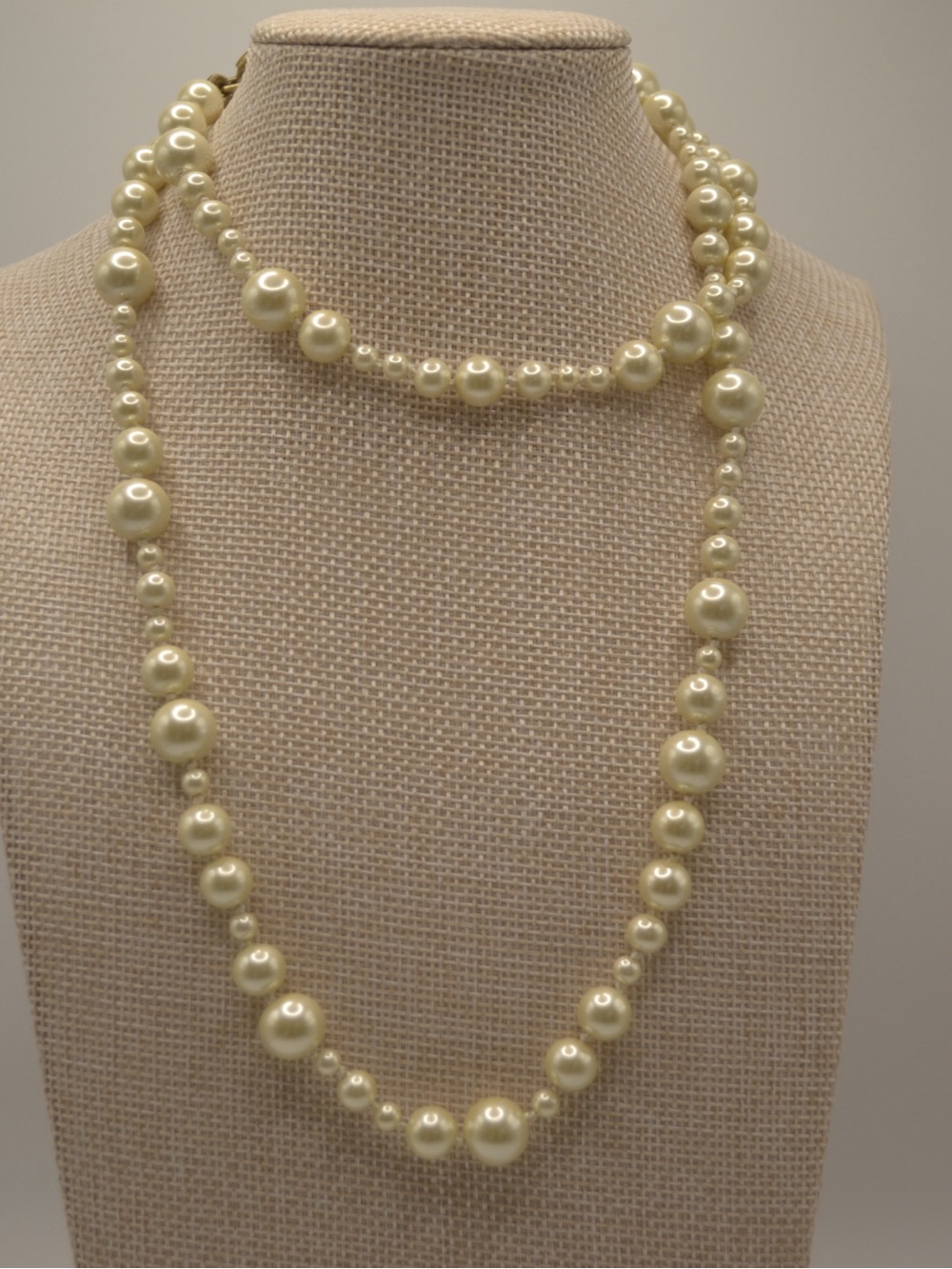 J. Crew Single Strand Knotted Multi-Size Pearl Wrappable Necklace